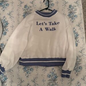 Altar'd State White and Purple Sweatshirt